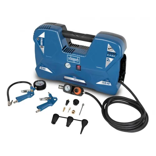 Mobilus kompresorius AIR CASE oil free, Scheppach image 1