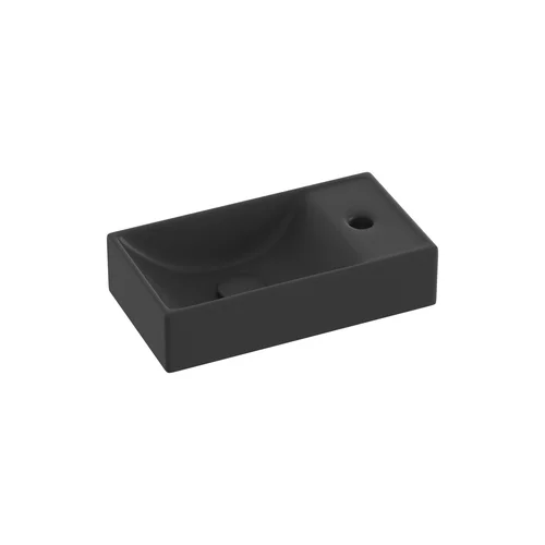 Ravak Veda Wall Mini dešininis praustuvas, 40 cm, juodas matinis image 1