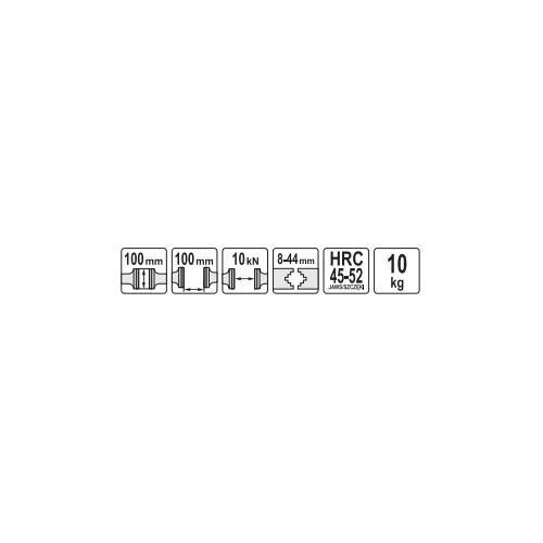 YATO YT-6505 pasukami spaustuvai, 100 mm image 3