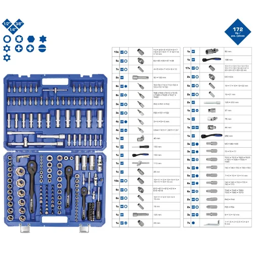 Brilliant Tools BT023172 172 dalių galvučių komplektas image 2