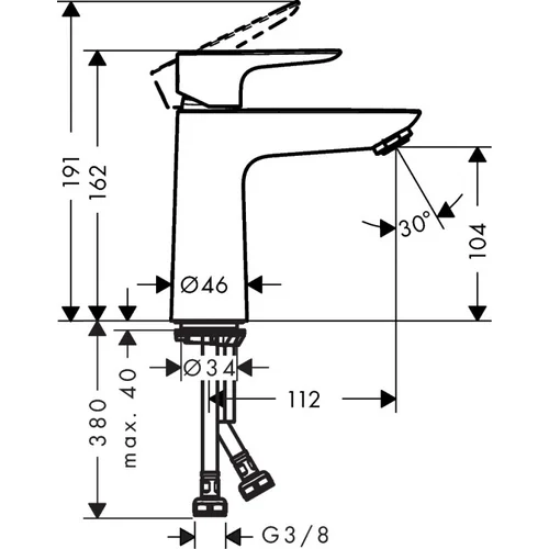 Hansgrohe Talis E 71712140 Bronzos praustuvo maišytuvas image 2