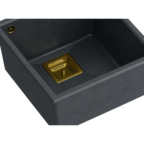 Quadron DAVID 40 HQD4242U8-G1 plautuvė 420x420x225 mm juoda/aukso image 2