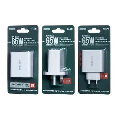 Remax RP-U125 65W GaN USB-C/USB-A baltas image 2