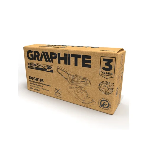 GRAPHITE 58GE116 Energy+ 18V Li-lon mini grandininis pjūklas image 2