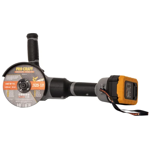 ProCraft AG125A, 20 V, 4 Ah akumuliatorinis kampinis šlifuoklis image 2