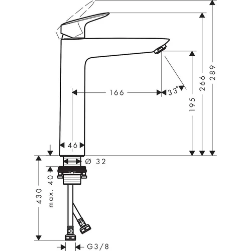 Hansgrohe Logis 71091670 Juoda image 2