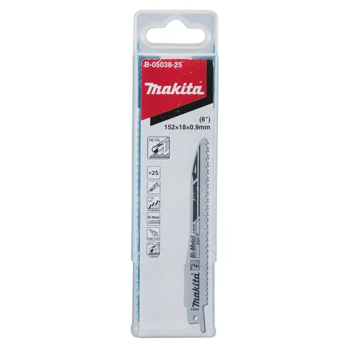 Makita B-05038-25 152x0,9mm 7-18TPI Tiesinio pjūklo pjūkleliai image 2