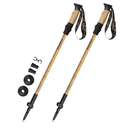 Spokey Bastone Eco šiaurietiško ėjimo lazda 105–135 cm ruda/juoda image 1