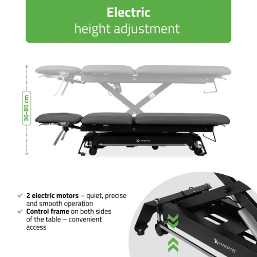 Habys Evero Cross X5 ERGO elektrinis masažo stalas, pilkas image 3