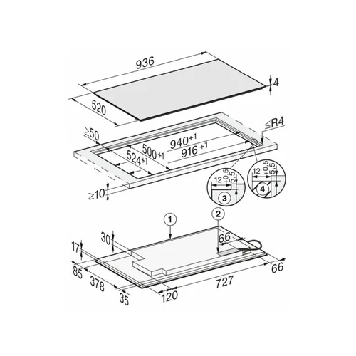 Miele KM 7899 FL Indukcinė kaitlentė, 94 cm, Juoda image 2