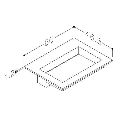 Kame Corian CN602465-BS, 60 cm, Balta matinė praustuvas image 3