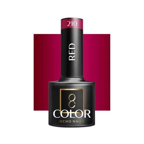 OCHO NAILS Red 210 hibridinis nagų lakas, 5 g image 1