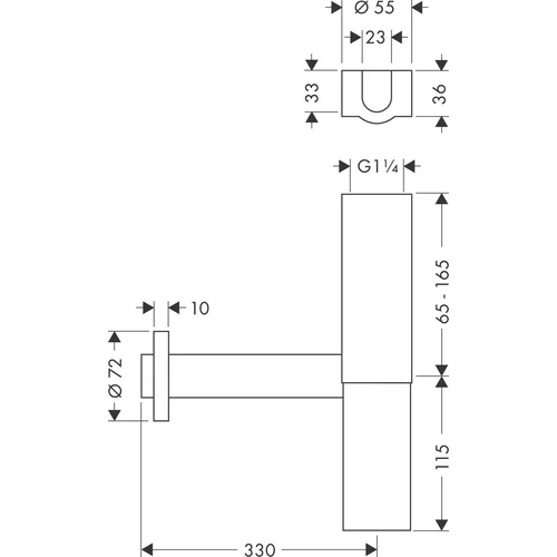 Praustuvo sifonas Hansgrohe 52100000 image 2