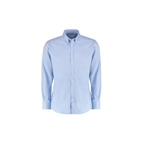 Kustom Kit KK182 vyriški įliemenuoti marškiniai ilgomis rankovėmis 2XL, Balta image 1