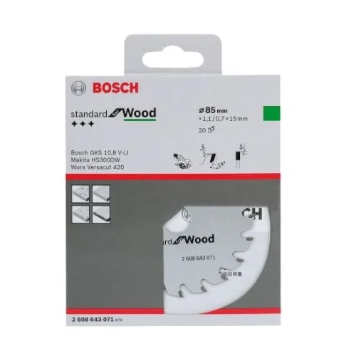 Bosch Optiline Wood Pjovimo diskas 85x15x1.1/0.7 mm 2608643071 image 2