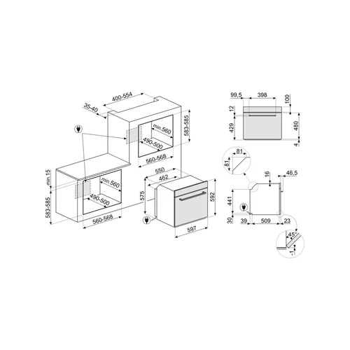Įmontuojama orkaitė Smeg SOP6401TX, su pirolizė image 2