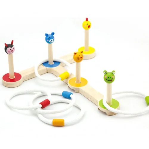 Žaidimas - Mesk žiedą Viga Toys Medinis 28x28x10,5 cm image 2