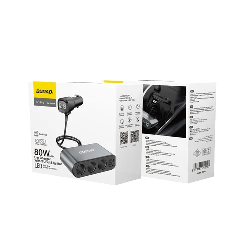 Dudao R1Pro 60W 5in1 3x12V/2xUSB-A image 2