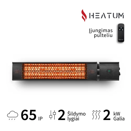 Heatum URBAN H2000R Juoda infraraudonųjų spindulių šildytuvas image 2