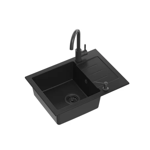Quadron HCQJ6044BLM_BDR_PC plautuvė anglies juoda image 2