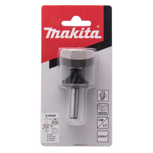 Makita D-68498 Apvalinimo freza, 28,6x14,5 mm/57,4 mm, 8 mm image 2