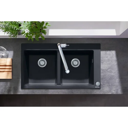 Hansgrohe S51 S510-F770 ant stalviršio plautuvė 90 cm grafito juoda image 2