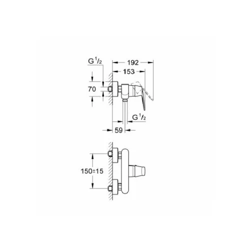 Grohe Eurosmart Cosmopolitan dušo maišytuvas chromas image 2