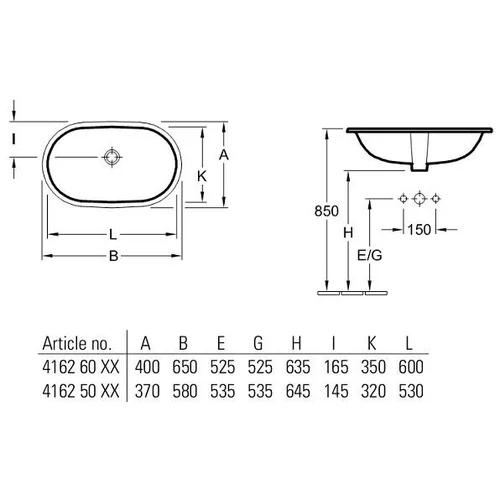 Villeroy&Boch O.Novo 41626001, 60x35 cm image 3
