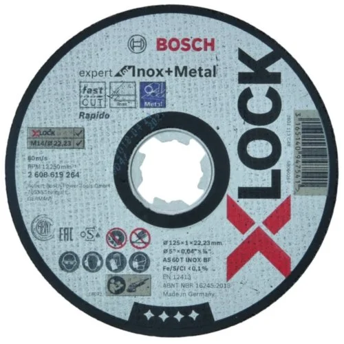 Bosch X-LOCK Expert Inox + Metal pjovimo diskas 125×1×22,23 mm image 1