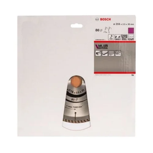 Pjovimo diskas Bosch Standard for Multi Material, 216x30x80, 2608640447 image 2