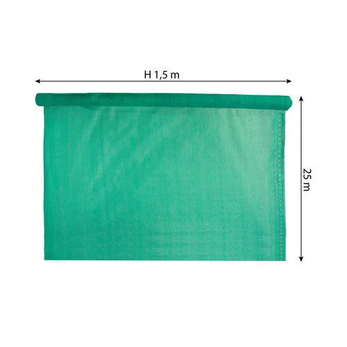Žalias apsauginis tinklas nuo saulės 62 g/m² 1,5 m x 25 m image 2