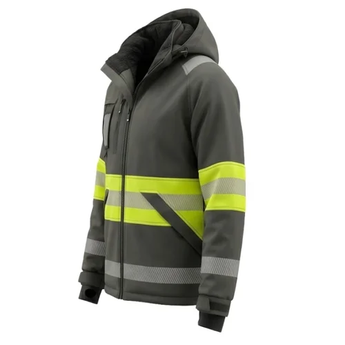 BoSafety VALENCIA Softshell Striukė L Olive Žalia/Hi-Vis Geltona image 3
