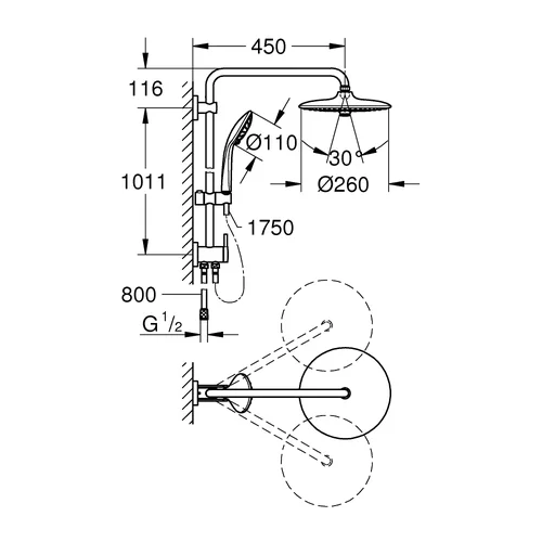 Grohe Euphoria System 260 27421002 chromo image 2