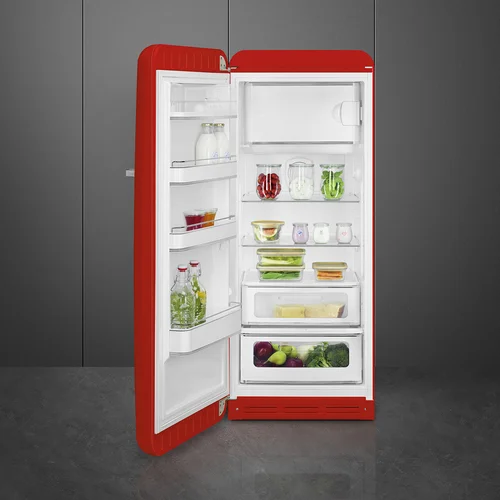 SMEG FAB28LRD6 Raudonas 50-ųjų stiliaus šaldytuvas image 3