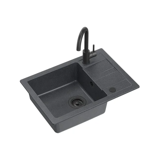 Quadron GO SMART VERY BLACK plautuvė su maišytuvu TQ6244GSBLM image 1