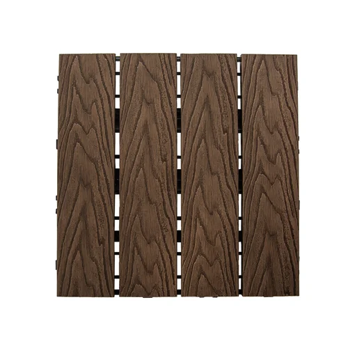Lauko grindų danga WPC, tamsiai ruda, 30x30 cm (10 vnt) image 1