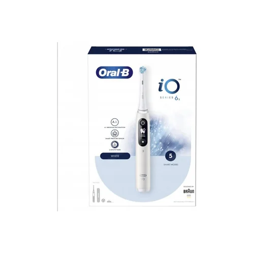 Oral-B iO6 Series elektrinis dantų šepetėlis, Baltos spalvos image 3