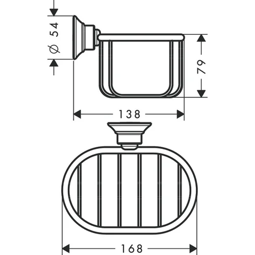 Hansgrohe AXOR Montreux 42065330 Dušo krepšelis – Poliruotas Juodas Chromas image 2