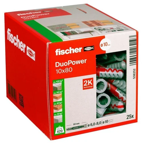 Fischer DuoPower kaištis 80 mm x 10 mm image 2