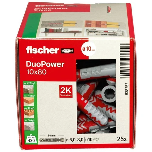 Fischer DuoPower kaištis 80 mm x 10 mm image 3