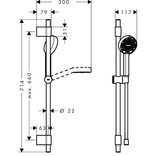 Hansgrohe Activera Select S 28048000 Dušo komplektas image 2