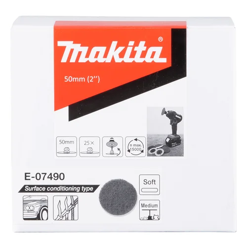 Makita E-07490 50 mm paviršiaus padas vidutinio grūdumo, 25 vnt. image 2