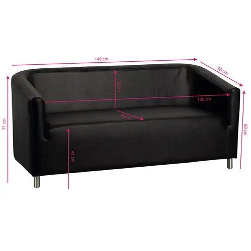 Gabbiano M021 juoda sofa image 2