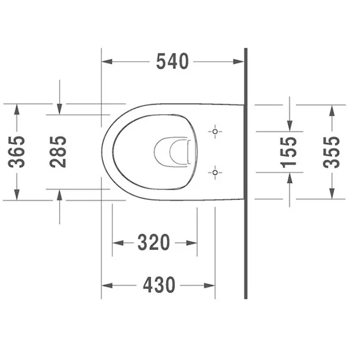 Duravit DuraStyle Rimless 45620900A1 Pakabinamas klozetas image 2
