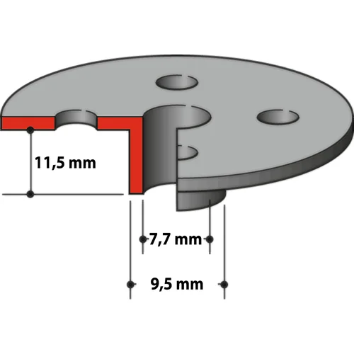 Kopijavimo žiedas Makita 164379-4, 7,7 x 9,5 x 11,5 mm, 3612C, 3620, RP0900, RP2300FC image 2