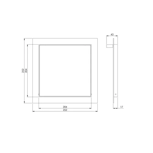 EUROPLAST RLR2020, 20 x 20 cm Revizinės durelės image 2