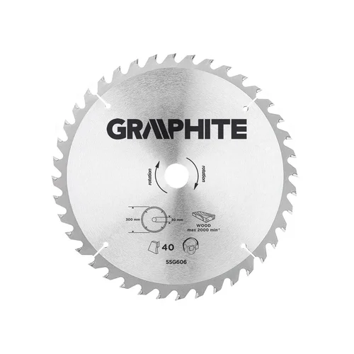 GRAPHITE 55H606 Solid carbide pjovimo diskas 300x30 mm image 1