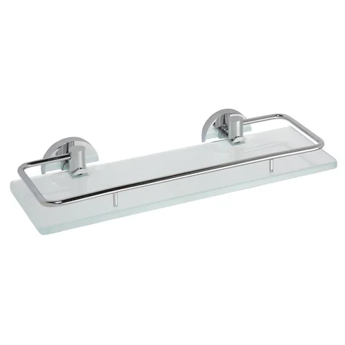 Sapho X-ROUND XR607 stiklinė lentynėlė su borteliais, 30 cm image 1