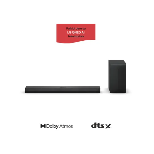 LG Soundbar S70TY, 400 W, 3.1.1 kanalų, Dolby Atmos image 2