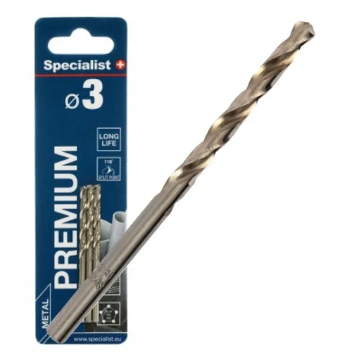 Specialist+ Premium metalo grąžtų rinkinys 3 mm, 3 vnt image 1